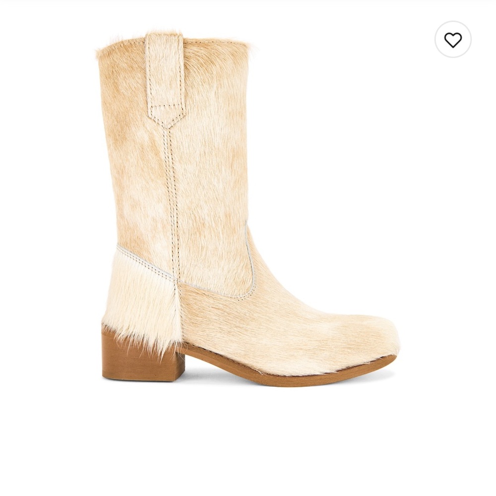 Julia Fur Gaucho Boot in Beige Shades